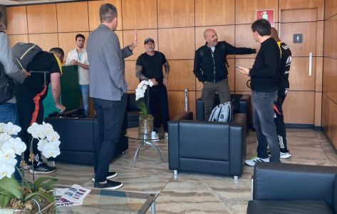 Sampaoli desembarcou em Belo Horizonte para iniciar os trabalhos no Atlético