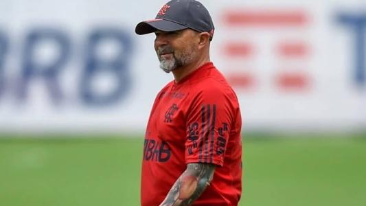 Sampaoli comandou treino do Flamengo nesta quarta-feira (27)
