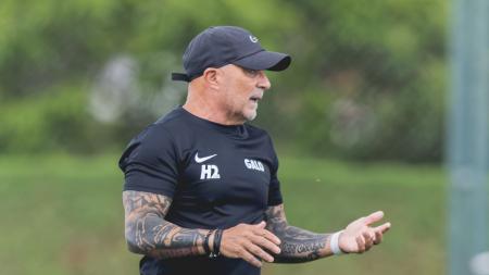 Jorge Sampaoli durante treino do Atlético na temporada 2026
