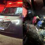 Mulher morre esmagada após caminhão capotar na BR-251, em MG; homem e criança ficam feridos