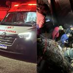 Mulher morre esmagada após caminhão capotar na BR-251, em MG; homem e criança ficam feridos