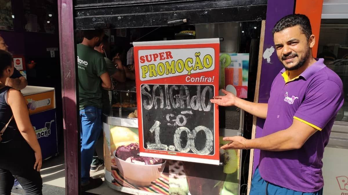 Salgado de R$ 1: dono de lanchonete de Belo Horizonte diz vender 5 mil unidades por dia