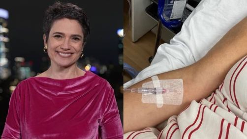 Sandra Annenberg precisou ir ao hospital após pisar em uma lagarta