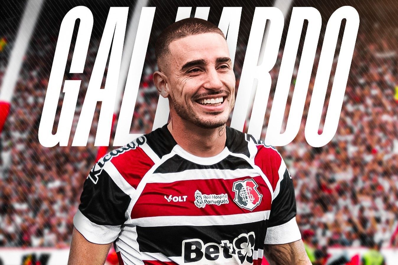 Santa Cruz anuncia contratação de Thiago Galhardo, que é recebido com festa no Recife