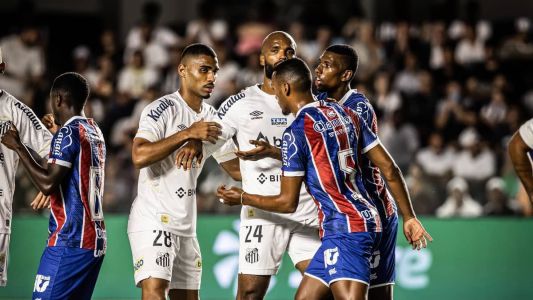 Santos e Bahia tiveram atuação tímida na Vila Belmiro