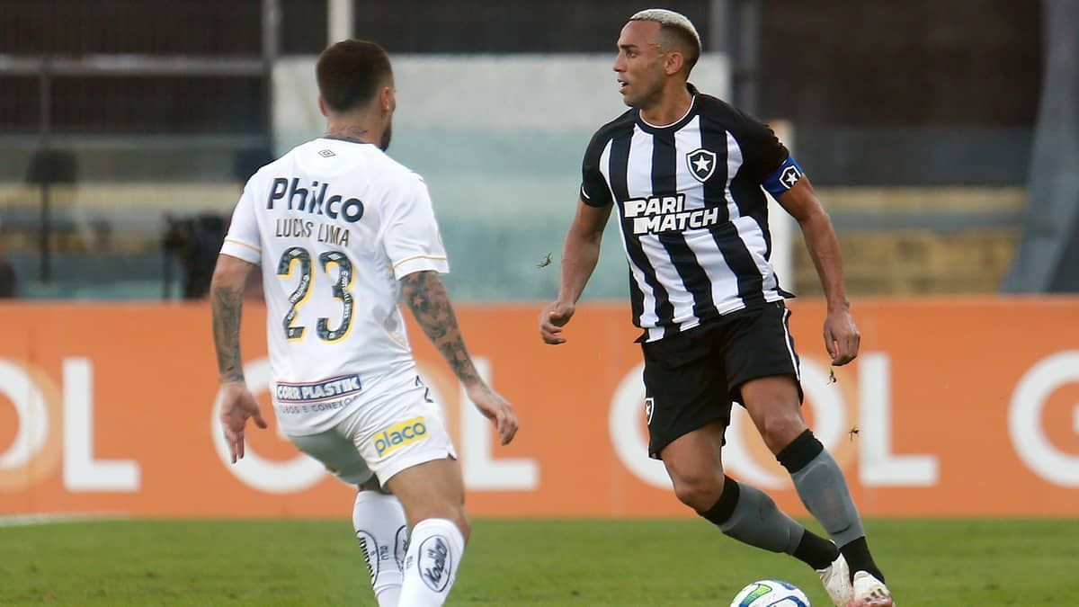 Santos abre dois, mas cede primeiro empate do líder Botafogo no Brasileiro