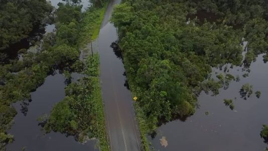 Santuário está interditado após rio transbordar