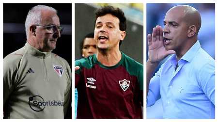 São Paulo, de Dorival Júnior, Fluminense, de Fernando Diniz, e Cruzeiro, de Pepa, jogam a vida esta terça (25) na Copa do Brasil