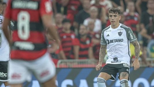 Saravia ficou em campo por 40 minutos no duelo com o Flamengo