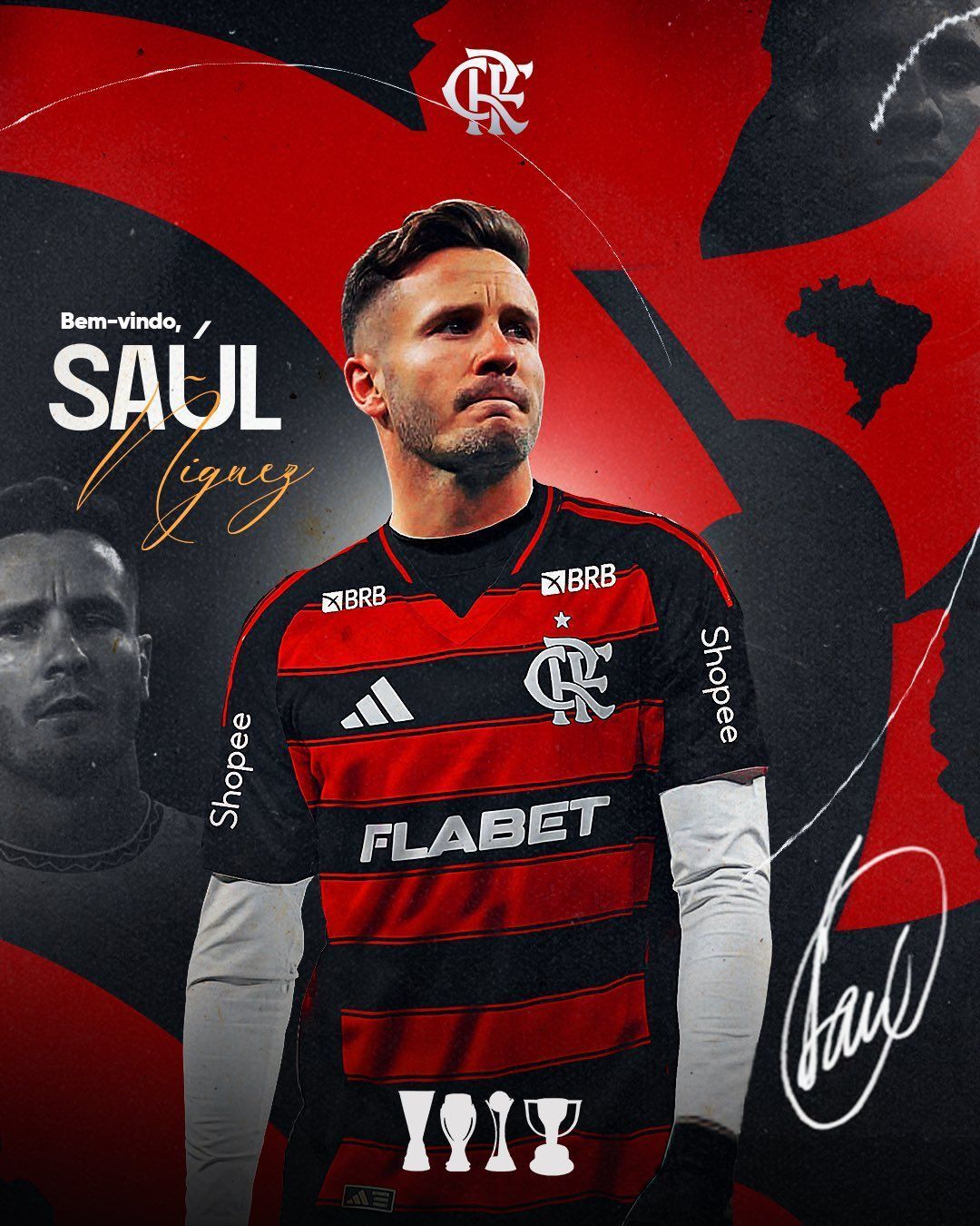 Flamengo anuncia a contratação de Saúl Ñíguez, ex-Atlético de Madrid
