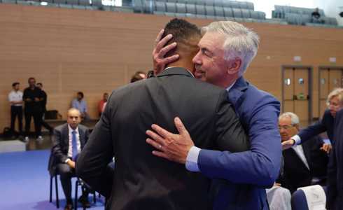 Casemiro e Carlo Ancelotti no Real Madrid