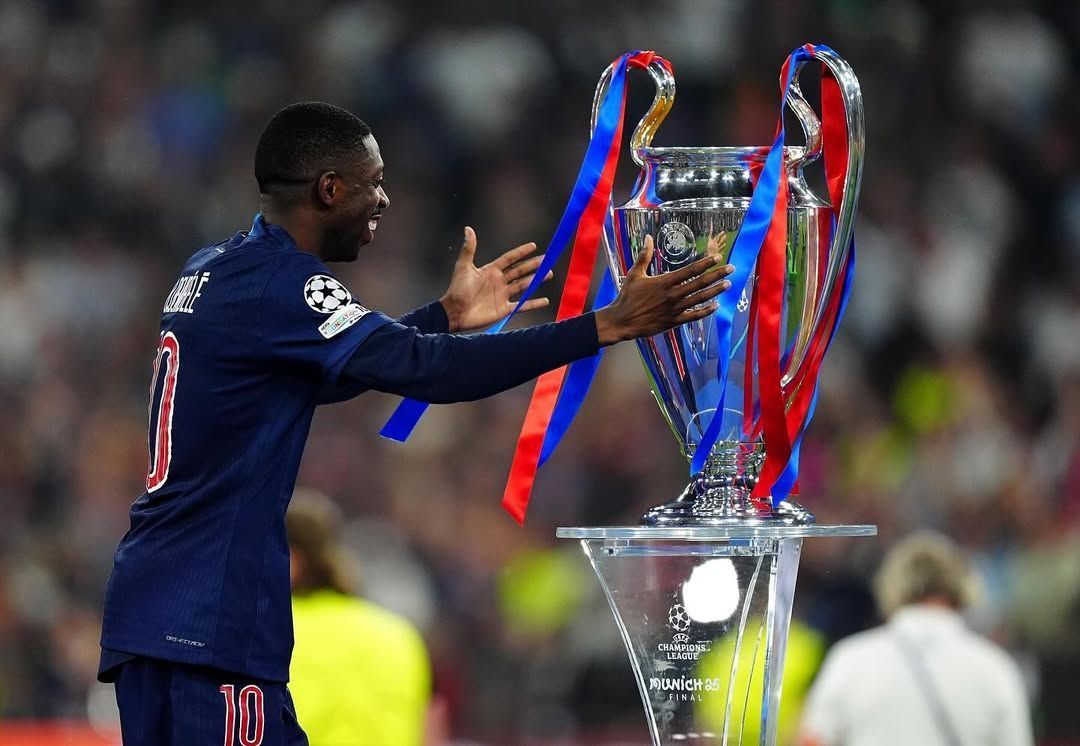 PSG domina seleção da Champions, e Dembélé é eleito craque do campeonato
