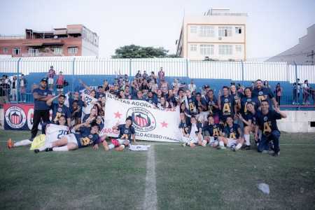 Jogadoras do Itabirito celebram acesso à Série A2 do Brasileiro