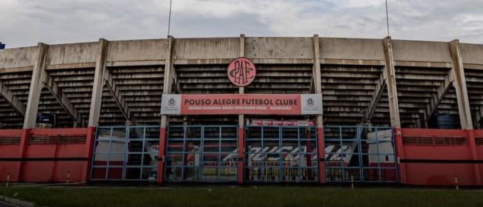 Estádio Manduzão, palco do jogo entre Pouso Alegre e Água Santa-SP, pela Série D