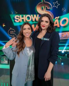 Patrícia Abravanel e Monica Iozzi no Show do Milhão