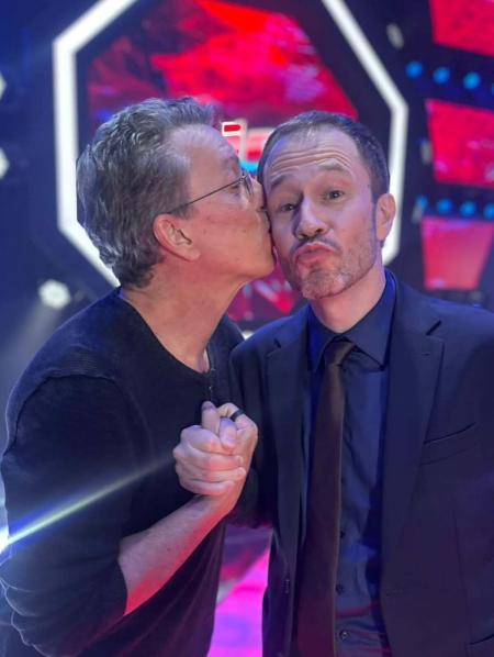 Boninho e Tiago Leifert celebram parceria no The Voice Brasil no SBT