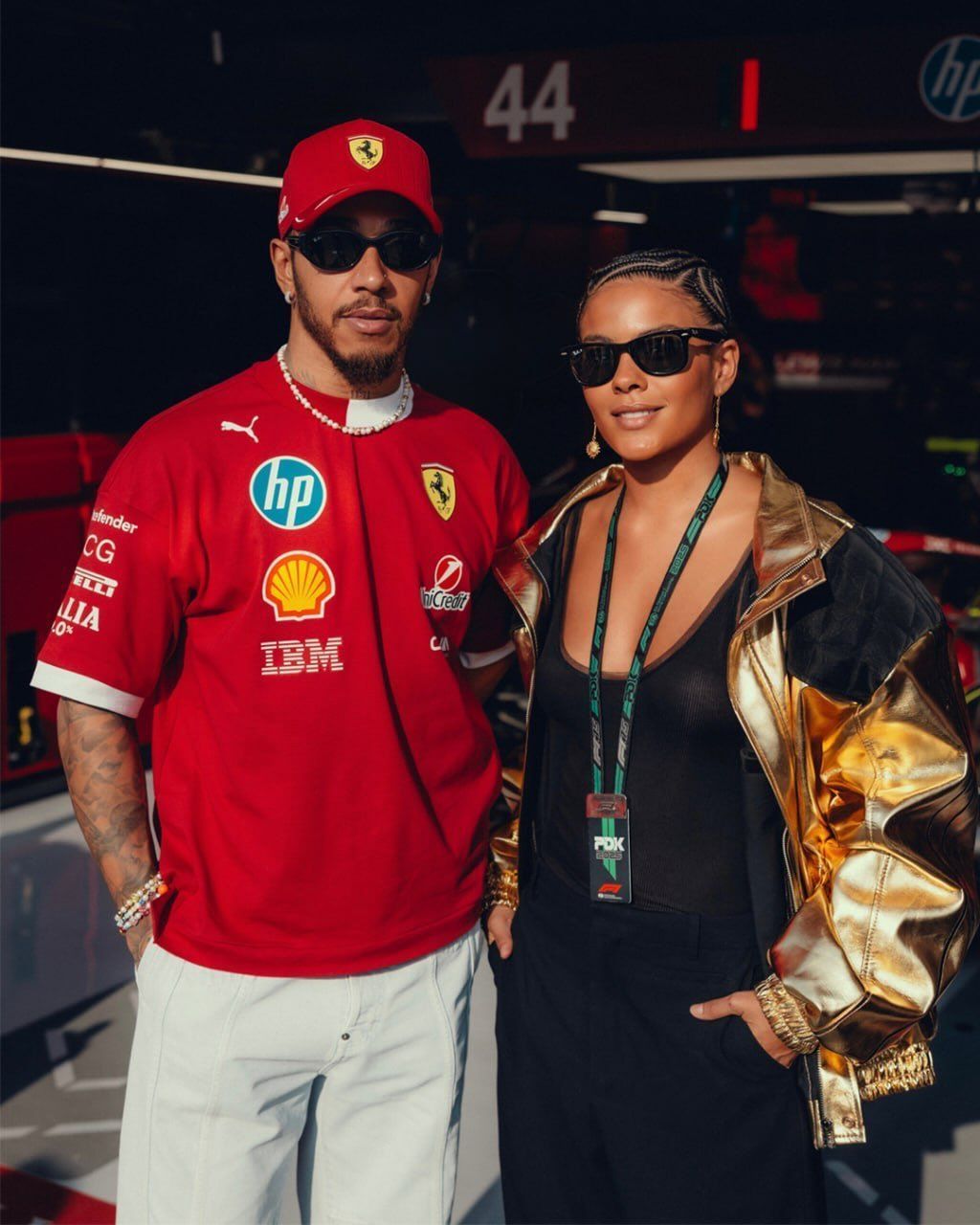 Fórmula 1: atriz da Globo se encontra com Lewis Hamilton no GP do Catar