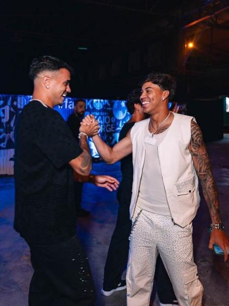 Kaio Jorge e Reinier em aniversário do atacante do Cruzeiro