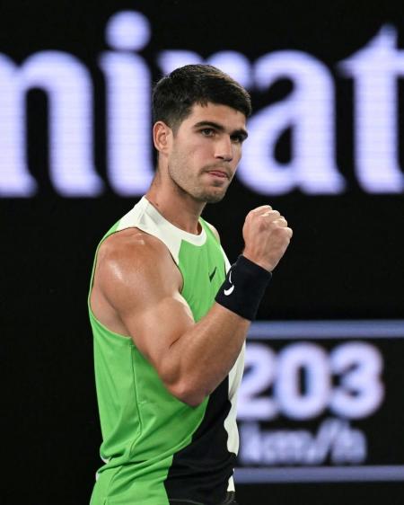 Carlos Alcaraz, número 1 do mundo, na estreia do Australian Open