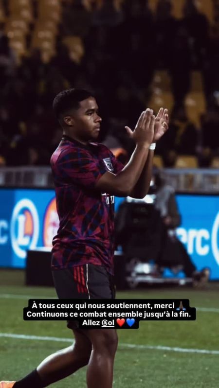 Endrick em ação pelo Lyon, da França