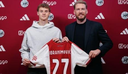 Maximillian Ibrahimovic apresentado como reforço do Ajax em janeiro de 2026