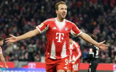 Harry Kane em Bayern 6 x 2 Freiburg, pela Bundesliga 2025/2026