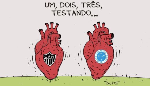 Charge do Duke antes de Atlético x Cruzeiro pela Copa do Brasil