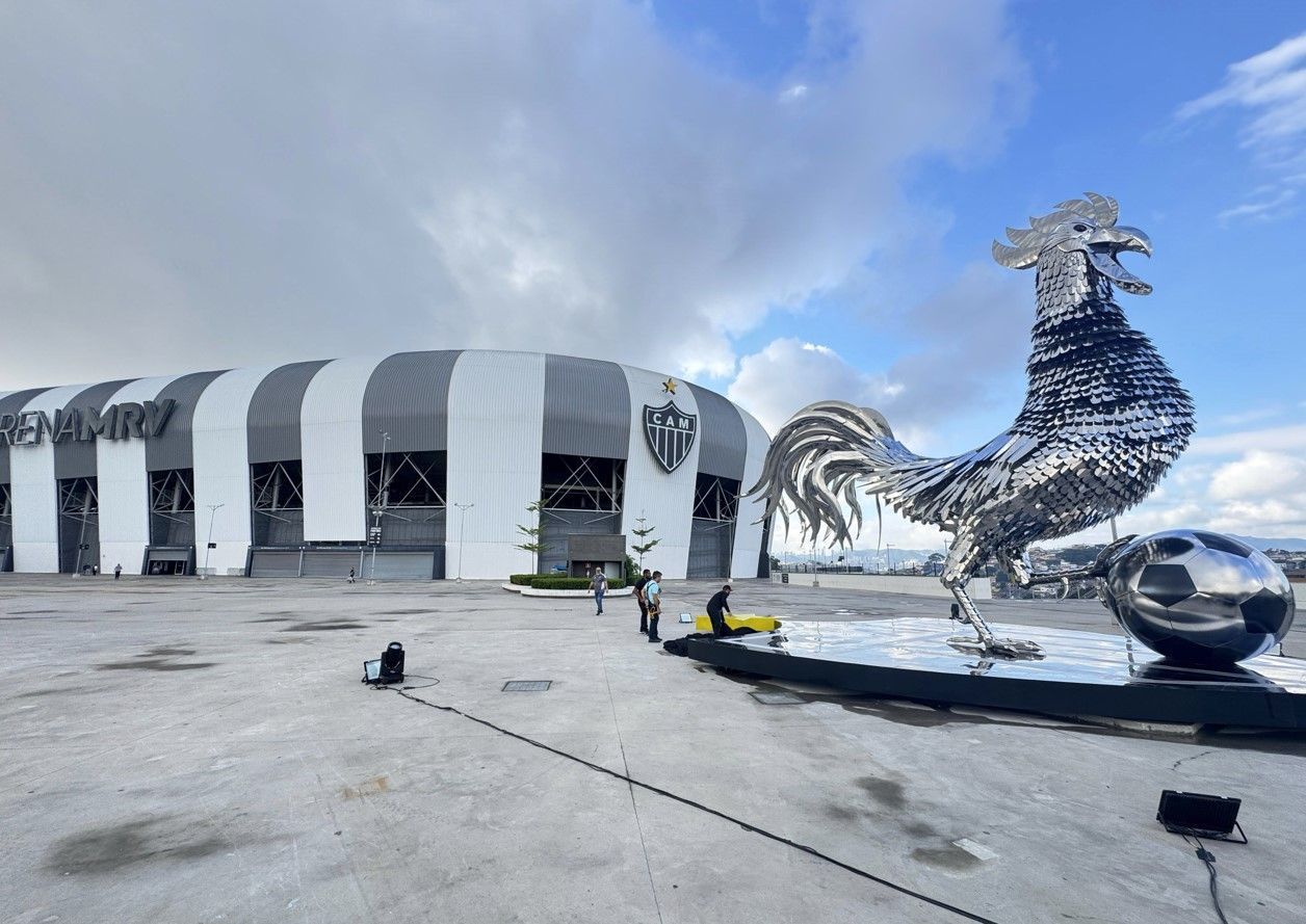 Galo Inox da Arena MRV, estádio do Atlético, é inaugurado; veja imagens