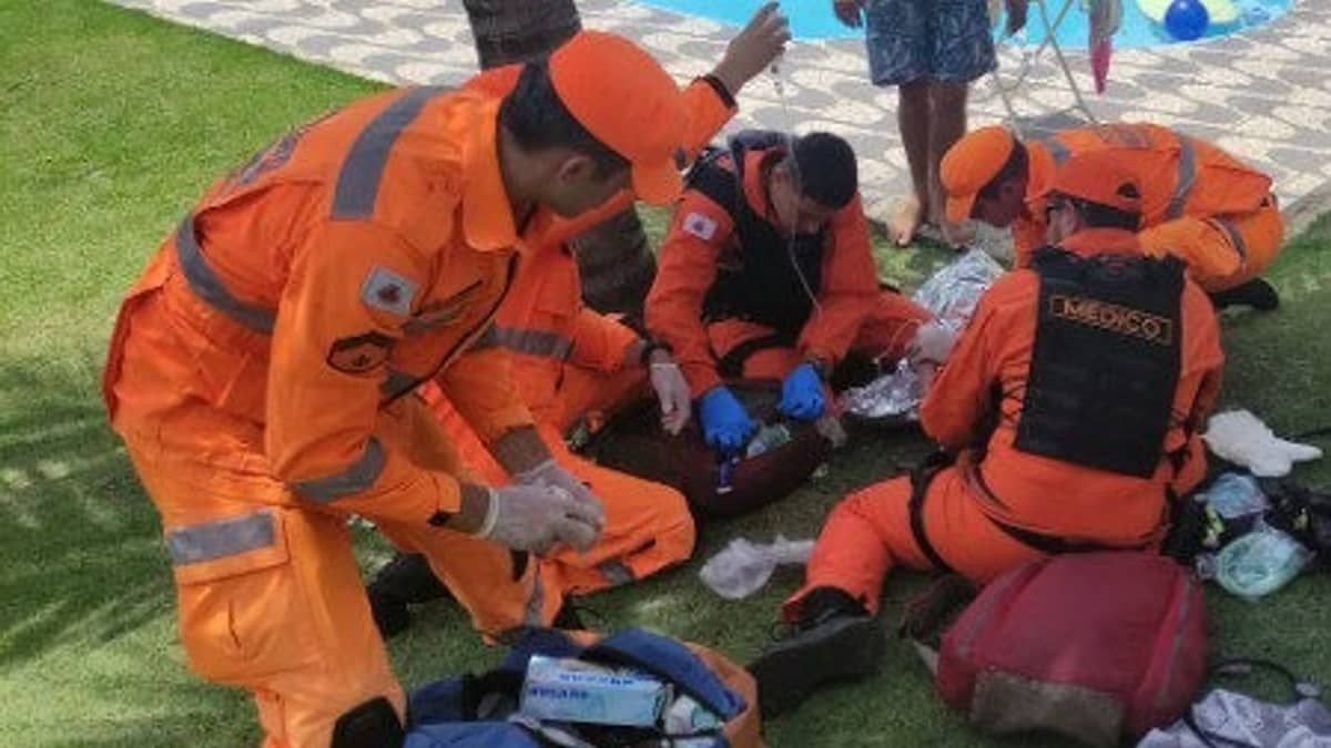 Menina de 4 anos se afoga em piscina e mobiliza bombeiros em Betim 