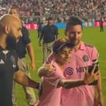 Segurança de Messi 'barra' criança e a leva para conhecer o craque depois; veja vídeo