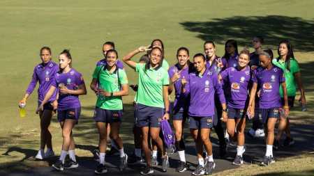 Seleção Brasileira em treino regenerativo na Austrália