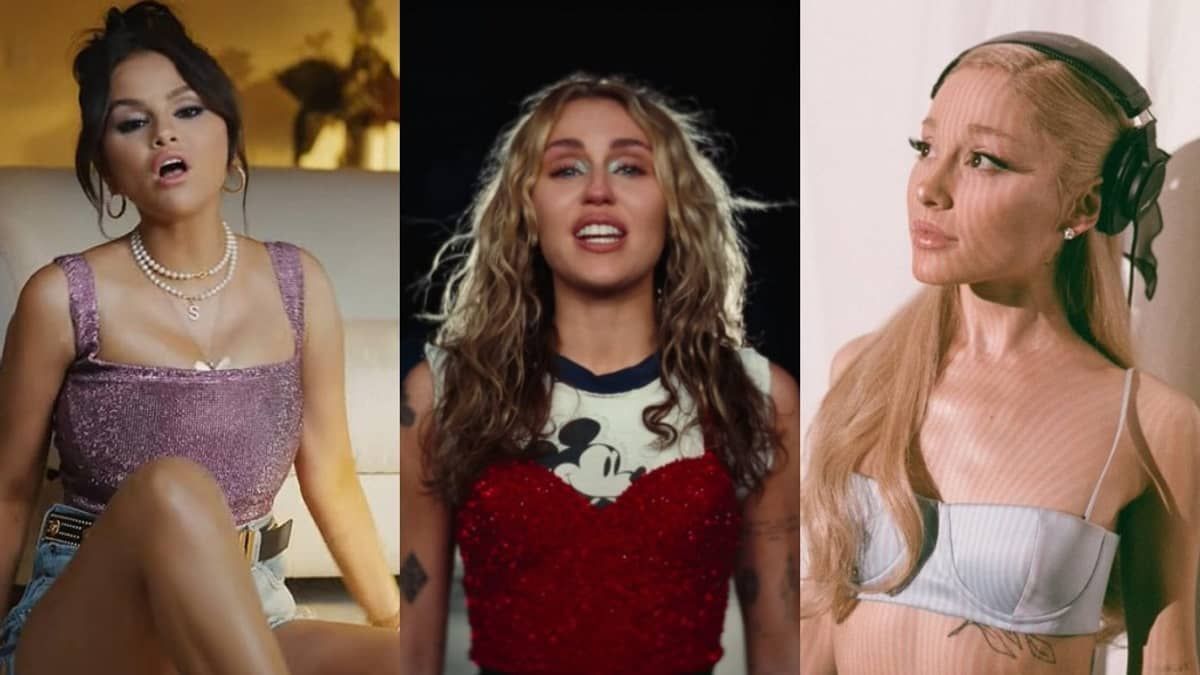 Selena Gomez, Miley Cyrus e Ariana lançam novas músicas ao mesmo tempo