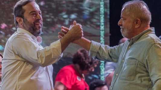 Senador Alexandre Silveira (PSD) e ex-presidente Lula (PT)