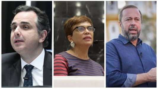 Senador Rodrigo Pacheco (PSD), Prefeita de Contagem, Marília Campos (PT) e Ministro de Minas e Energia, Alexandre Silveira (PSD) Min