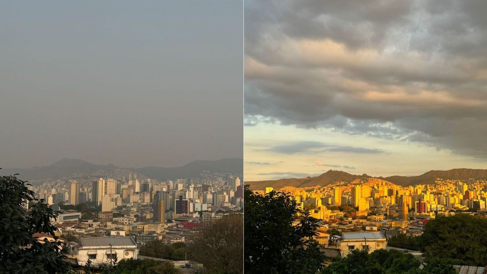 Névoa seca: veja fotos e vídeo do céu encoberto por fumaça em BH
