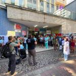 Servidores de hospital realizam protesto em BH: ‘Governo de MG tenta destruir o SUS’