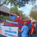 Em BH, servidores protestam contra privatizações e adesão ao Regime de Recuperação Fiscal
