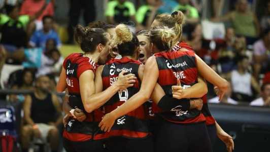Sesc Flamengo na partida contra o Minas