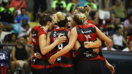 Sesc Flamengo na partida contra o Minas
