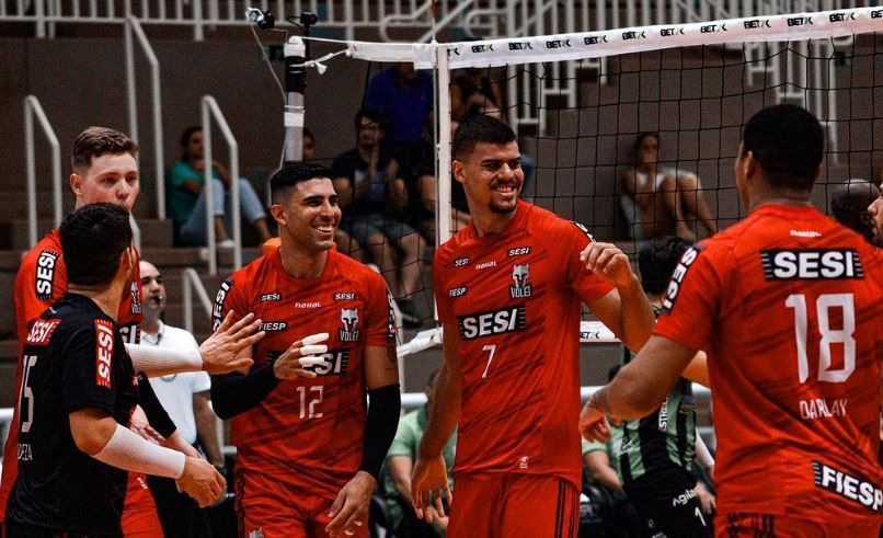Sesi/Bauru atropela MOC/América e vence mais uma na Superliga Masculina