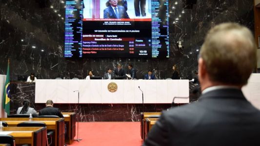 Sessão na Assembleia teve confusão envolvendo deputado e manifestantes