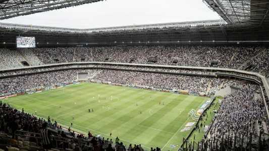 Setor visitante da Arena MRV fica à esquerda das cabines de transmissão e pode chegar até atrás de um dos gols