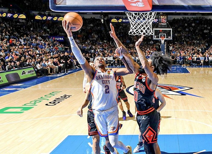 Thunder supera Bulls, chega à 10ª vitória seguida na NBA e lidera o Oeste