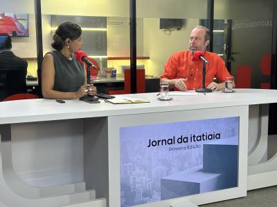 O ministro de Minas e Energia, Alexandre Silveira, em entrevista à Itatiaia