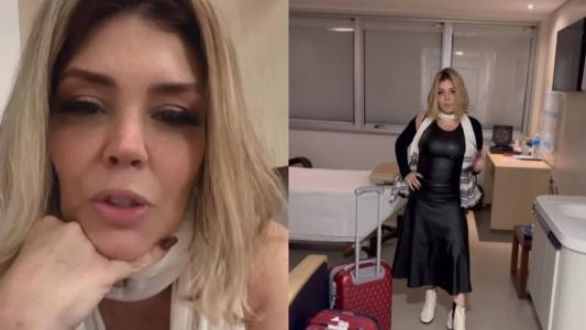 Simony chega animada a hospital para tratamento contra o câncer