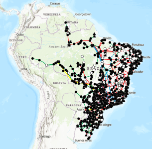 Mapa do Sistema Interligado Nacional (SIN)