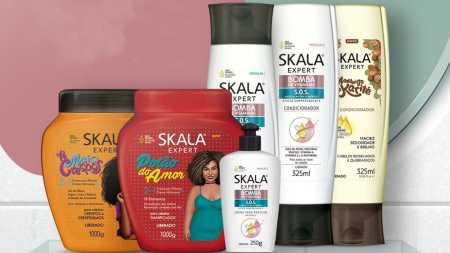 Foto mostra produtos da Skala Cosméticos
