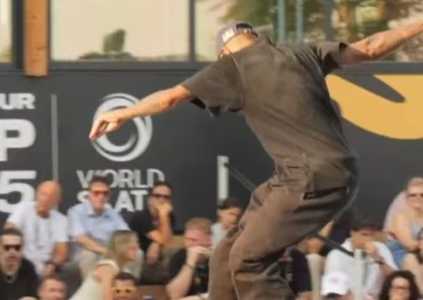 Felipe Gustavo na disputa da Copa do Mundo de skate em Roma
