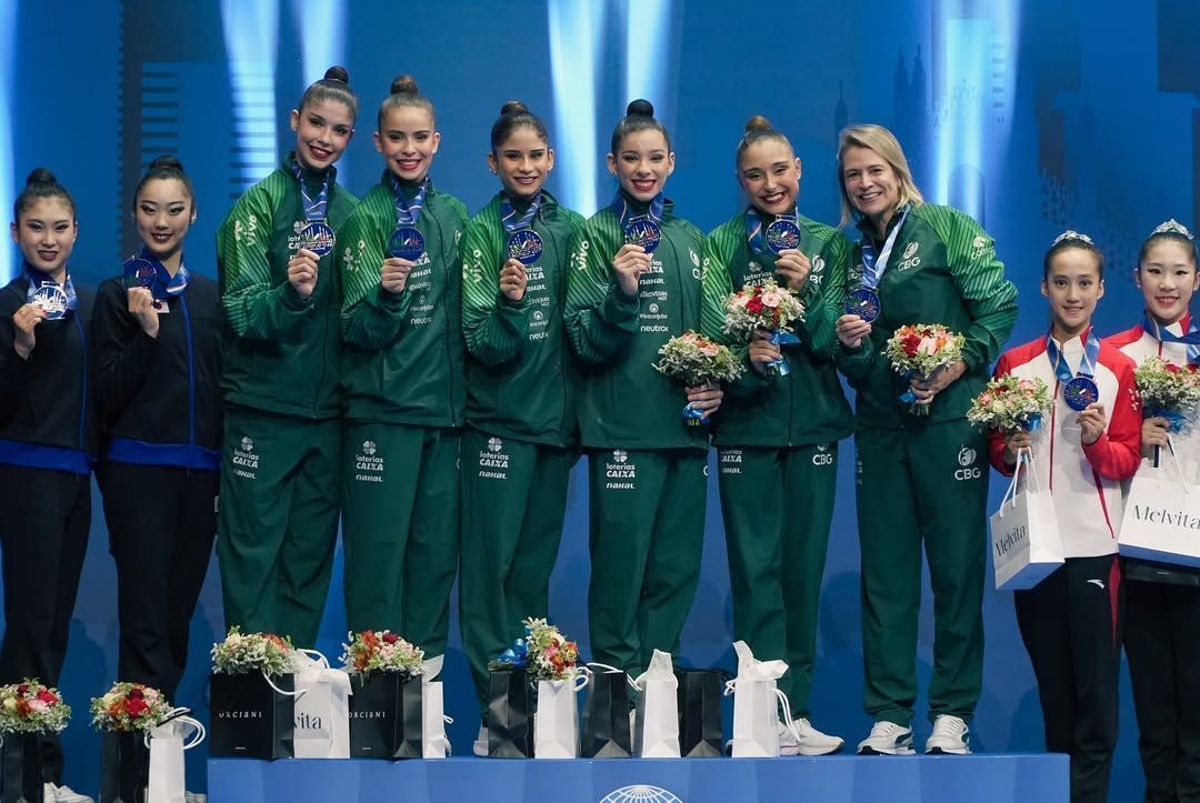 Brasileiras brilham e conquistam ouro inédito na Copa do Mundo de ginástica rítmica