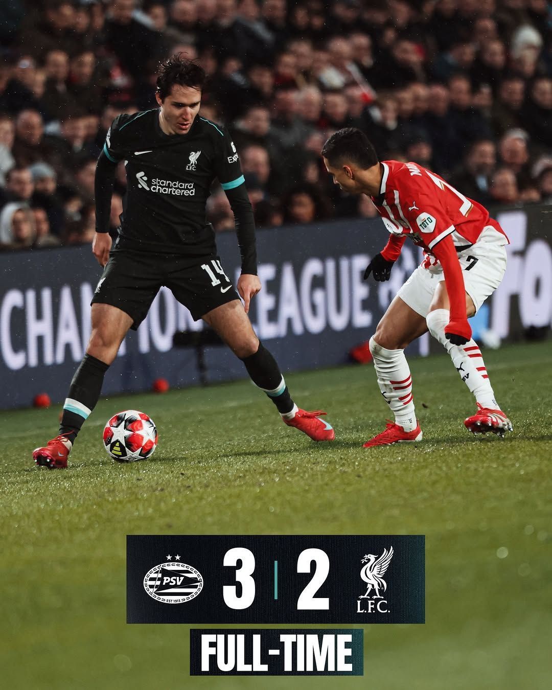 Com time misto, Liverpool perde para PSV, mas se classifica na liderança da Champions